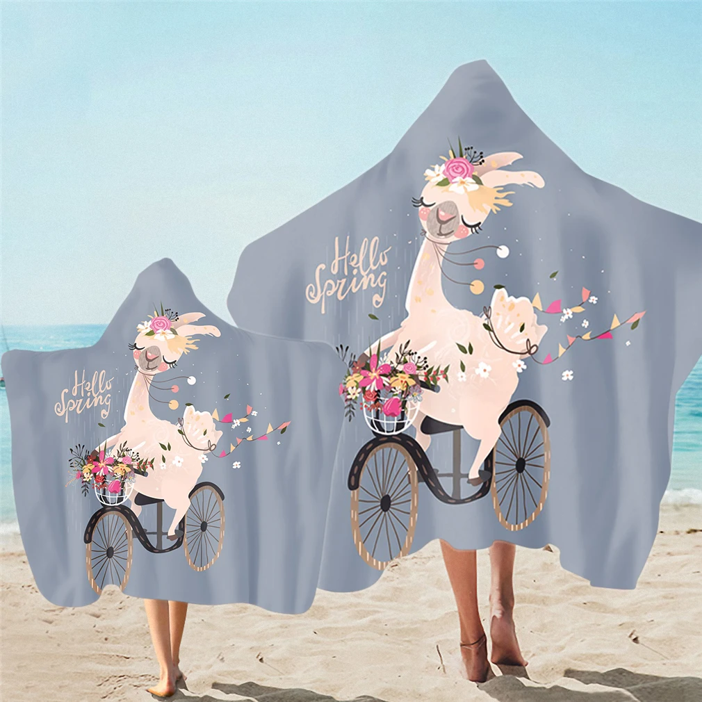 Бесплатная доставка подарок единорог лама альпака Be Cool No Drama полотенце с