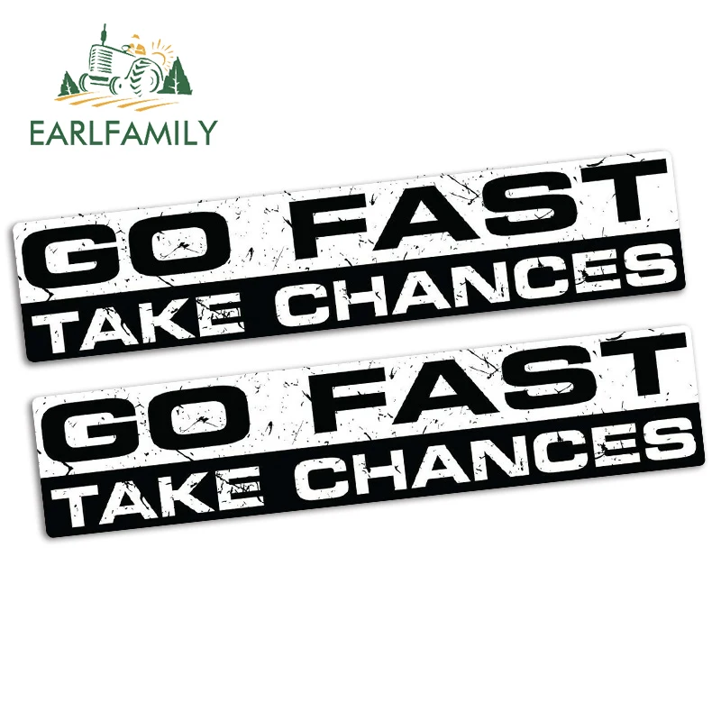 EARLFAMILY, 15 см x 3,2 см, Виниловая наклейка на бампер быстрой съемки, JDM автомобиль, быстрая скорость, велосипед, гоночный Дрифт, стикер на бампер, 2 шт.