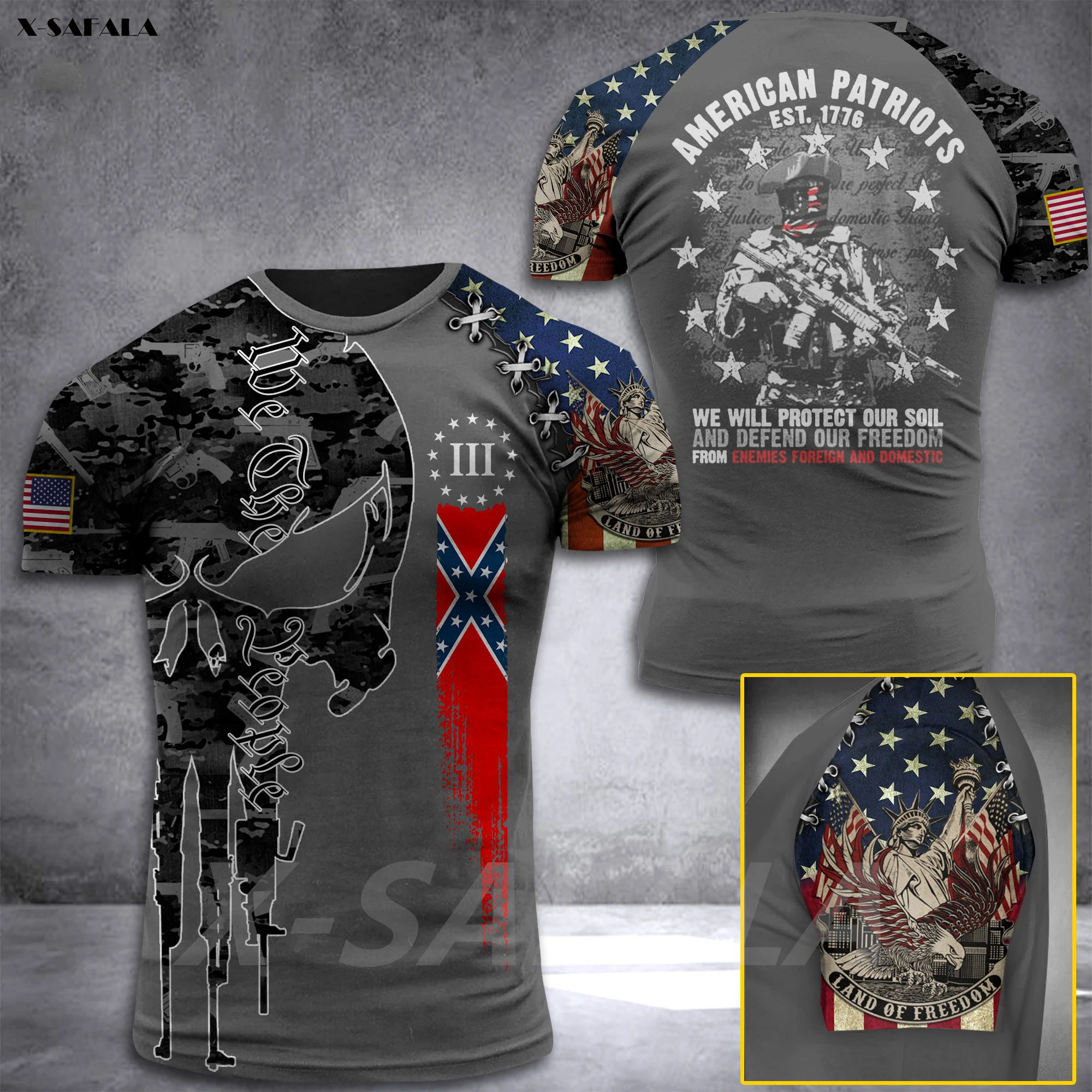 Футболка Мужская/женская с 3D принтом круглым вырезом из молочного