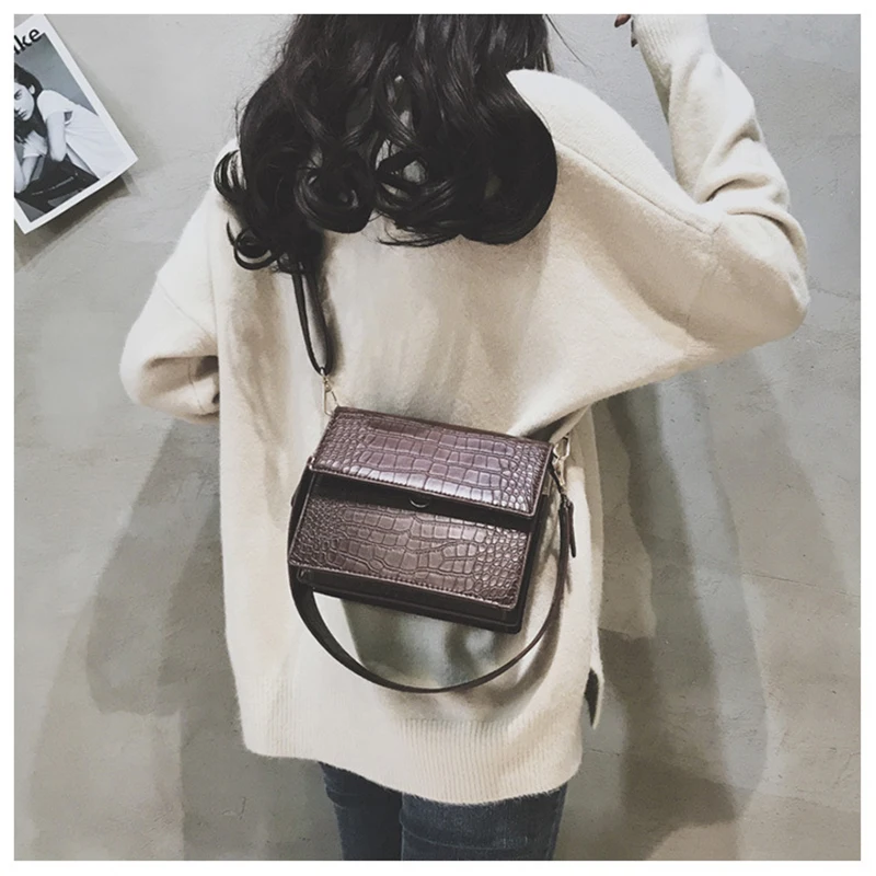 Bolsa Mujer сумки для женщин 2019 роскошные женские дизайнерские крокодиловый узор кожа