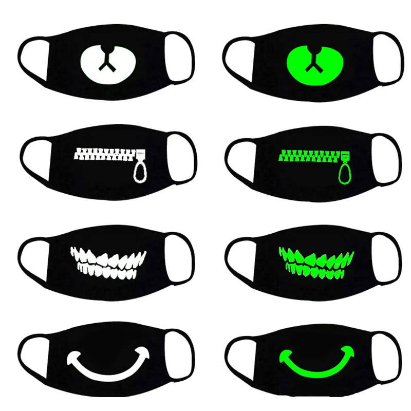 Круто! Светящаяся Пыленепроницаемая маска для лица Хэллоуина с изображением