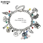 Браслеты Harong Stitch для женщин и мужчин, очаровательные ювелирные изделия, металлическая подвеска в виде симпатичной утки для камеры, детский подарок