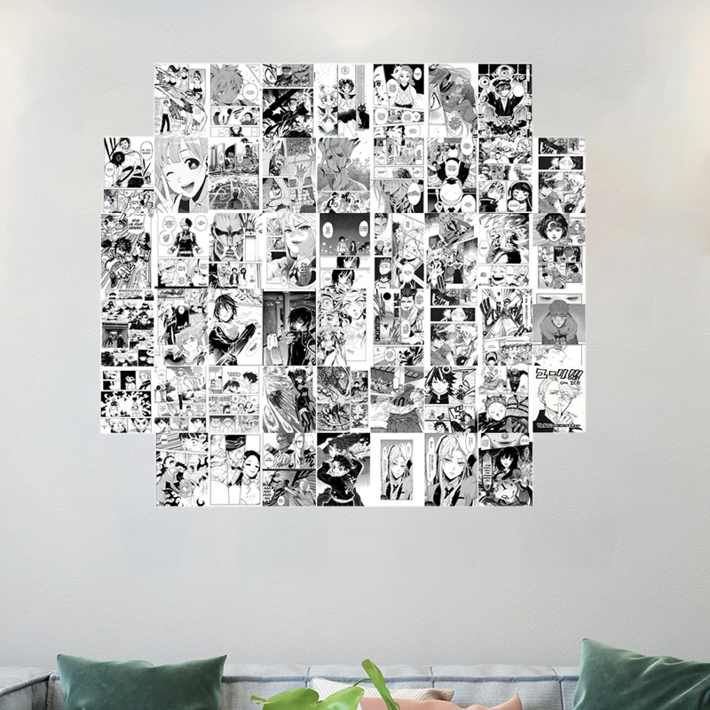 50 шт. Набор наклеек на стену для мальчиков аниме