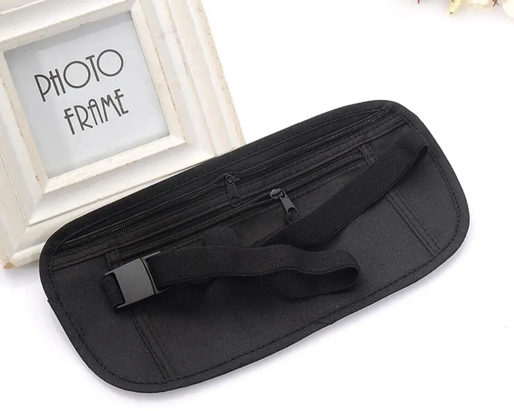 Невидимые поясные сумки для путешествий поясной кошелек паспорта денег скрытый