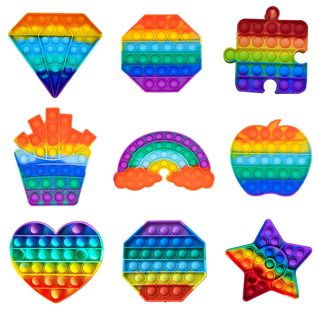 

Push Bubble Fidget Sensory Toy Autism Special Needs Stress Reliever Relieve Stress Help Restore Emotions Diamonds Shape Toys