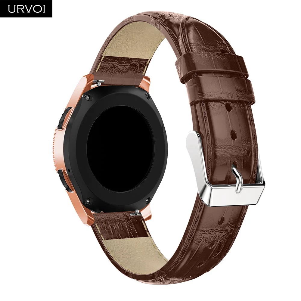 Кожаный ремешок URVOI для Galaxy Watch Active 42 46 мм спортивный HUAWEI GT быстросъемные штифты