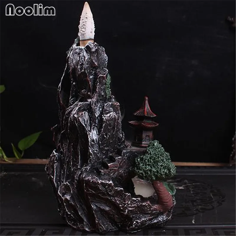 Смола горный водопад ладан горелка монах дзен ручной работы Rockery конусная