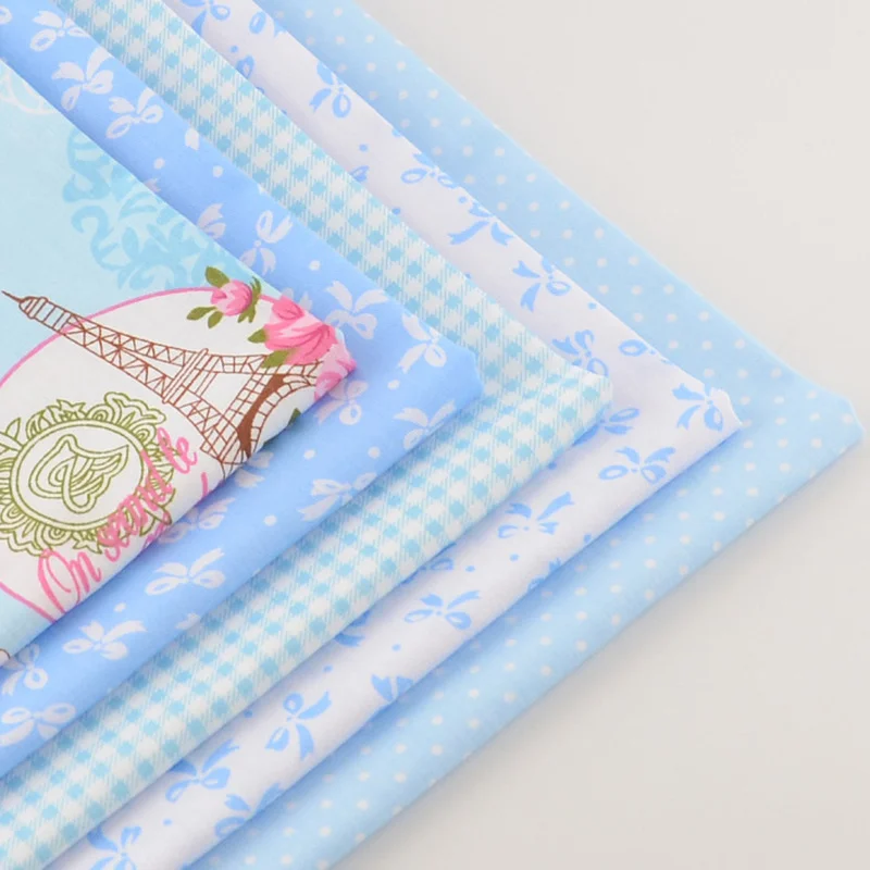 Booksew 5 шт./лот синяя серия 40 см x 50 100% хлопок ткань толстый четверть набор лоскутное
