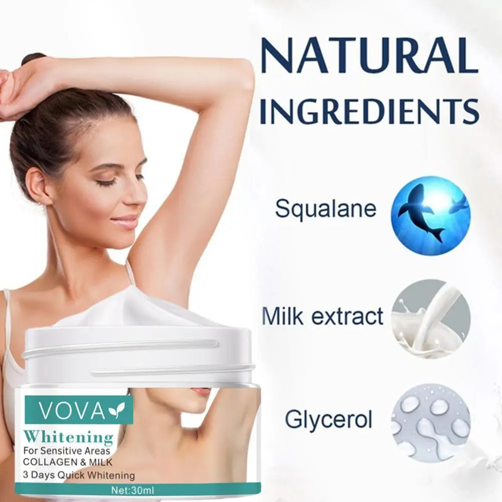 

3-Days VC Underarm Whitening Cream Underarm Dark Area Skin Whitening Intimate Body Lotion Skin Lightening Bleaching Cream