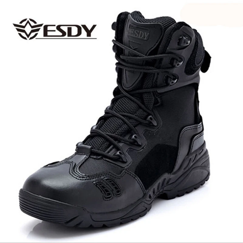 Outdoor Autumn Winter Men Warm Hiking Boots Tactical Mountaineering Walking Sneakers New Warm Non-Slip High-Top Waterproof Shoes