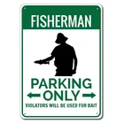 Стояночный знак рыбака, металлический жестяной знак, знак рыбака, декор рыбака, подарок рыбаку для рыбалки, знак папы,