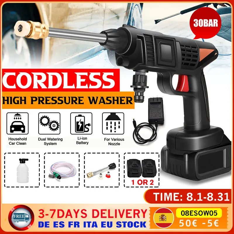 Автомобильный распылитель с водяным пистолетом 20000 мАч для мойки автомобиля