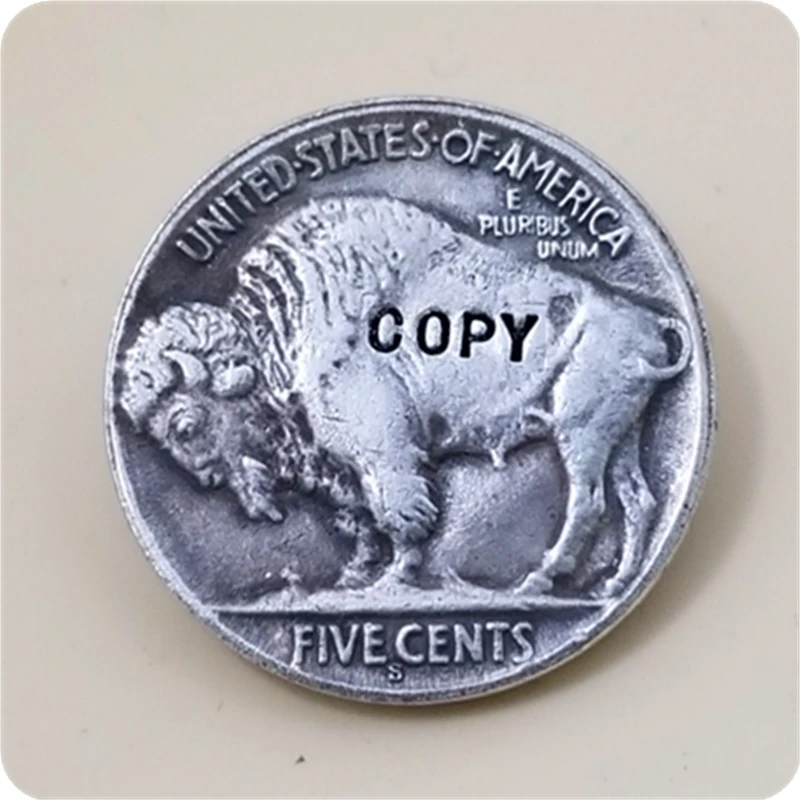 Хобо никель Койн _ Тип #12 с гравировкой в виде американского бизона из никеля