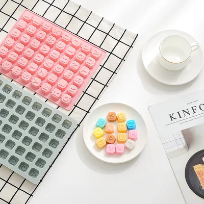 AILEHOPE лоток для кубиков льда с цифрами и буквами 48 силиконовая форма мороженого