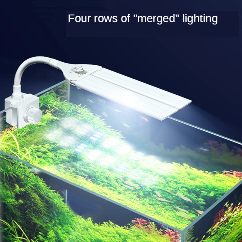

100V-240V Adjustable Fish Tank Four-Row Lamp Lights Led Aquarium Lighting Multi-mode And Multi-angle Fish Tank Lamp accessories