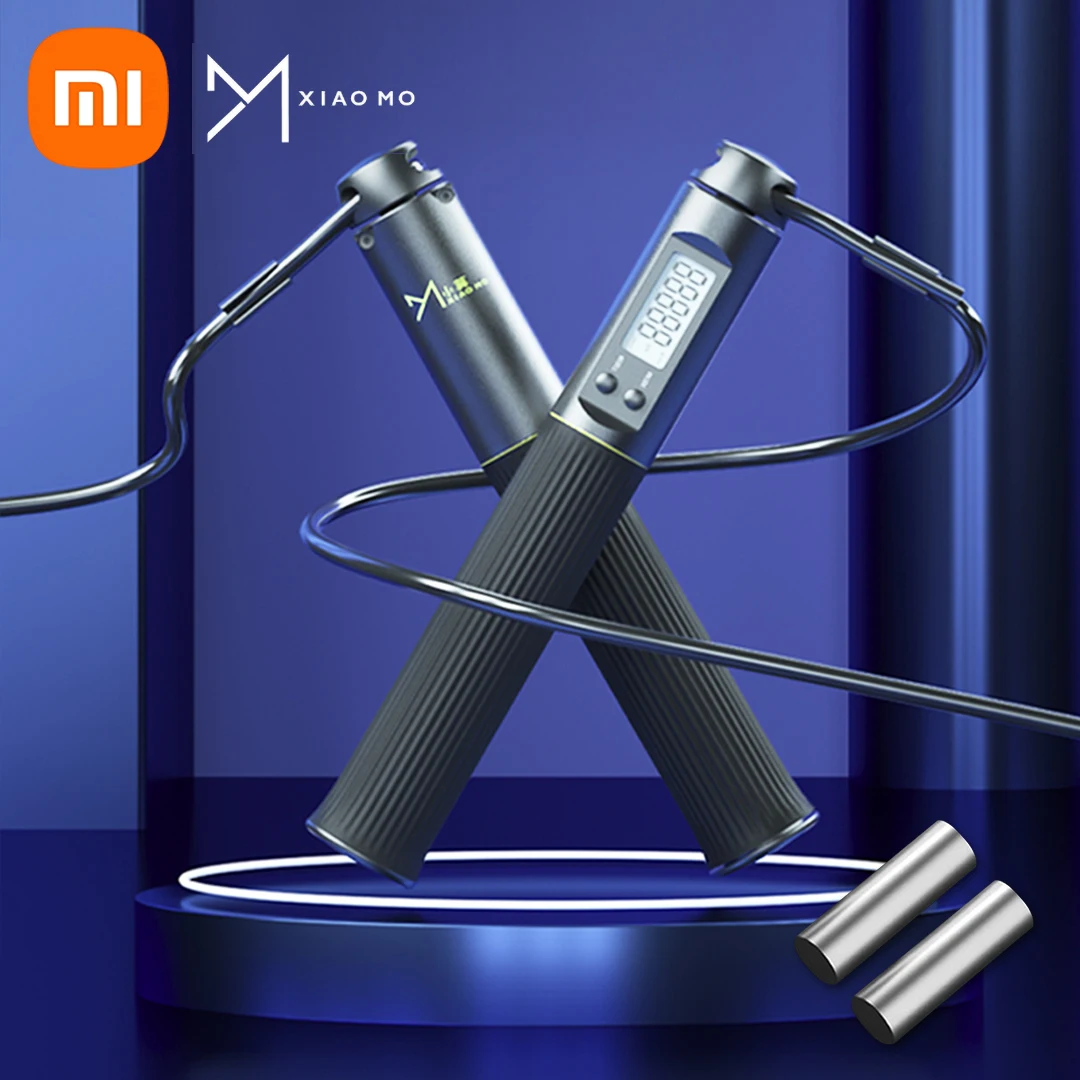 

New Xiaomi Xiaomo Jump Rope Counter Speed Digital Crossfit Adjustable Sound Reminder Skipping Rope Professional Shaping Fitness