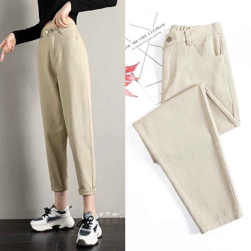 Женские повседневные штаны с карманами REALEFT штаны-шаровары высокой талией для