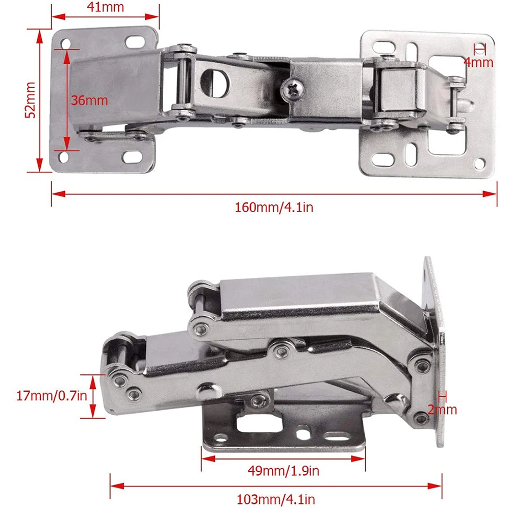2pcs 170 degree hinge for corner cabinet door kitchen thick door hinges angle can adjusted 130 170 degrees no need hole hinge free global shipping