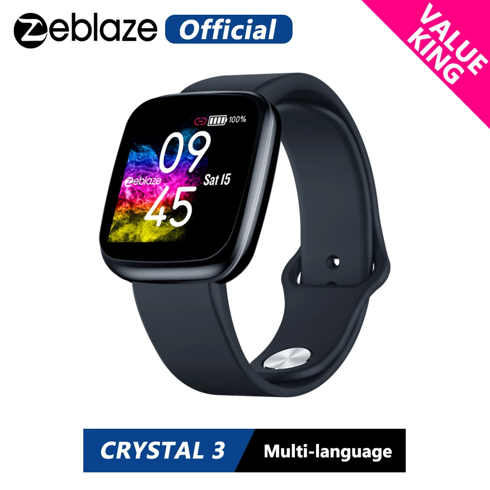 KOMTOP новинка Zeblaze кристалл 3 умные часы WR IP67 сердечный ритм кровяное давление