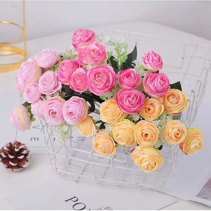 Искусственные розы для дома свадьбы сада украшения Длинные ветки букет невесты