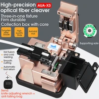 aua x3 high precision fiber cleaver ftth cable fiber optic cutting knife tools cutter three in one clamp slot 24 surface blade