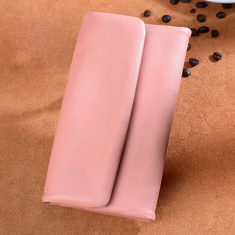 Женский кошелек из натуральной кожи на молнии овечьей клатч с карманом для денег