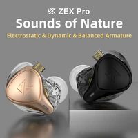 kz x crinacle crn%ef%bc%88zex pro%ef%bc%89headset hybrid technologyelectrostatic in ear monitor earphone noice cancelling music headphones