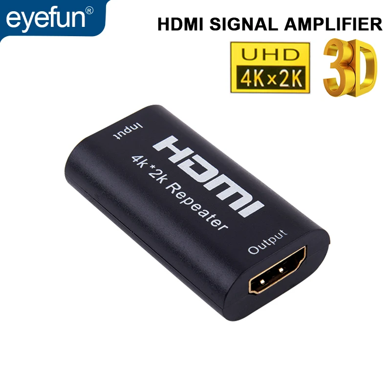 Eyefun HDMI усилитель сигнала повторитель мини 1080P 4K * 2K hdmi удлинитель 3D адаптер |