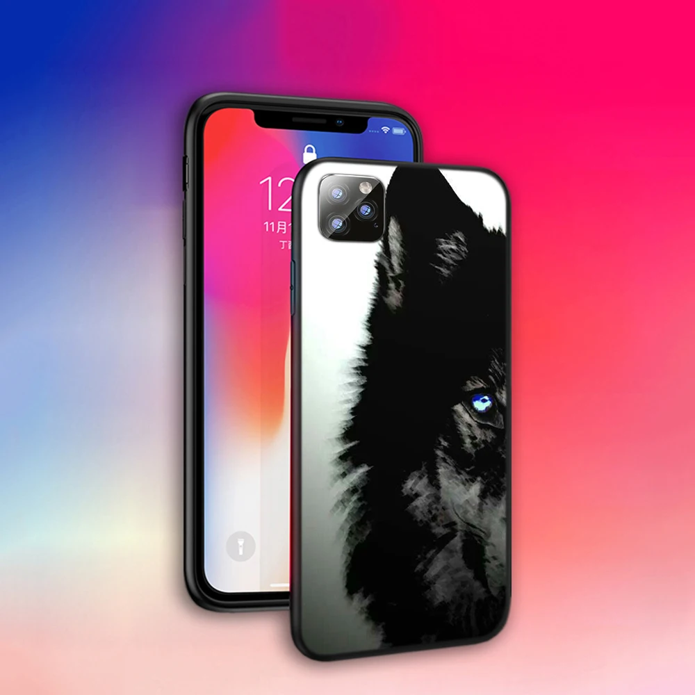 Angry Animal wolf Face Pattern TPU силиконовый чехол для телефона Apple iPhone 11 Pro Max мягкий |