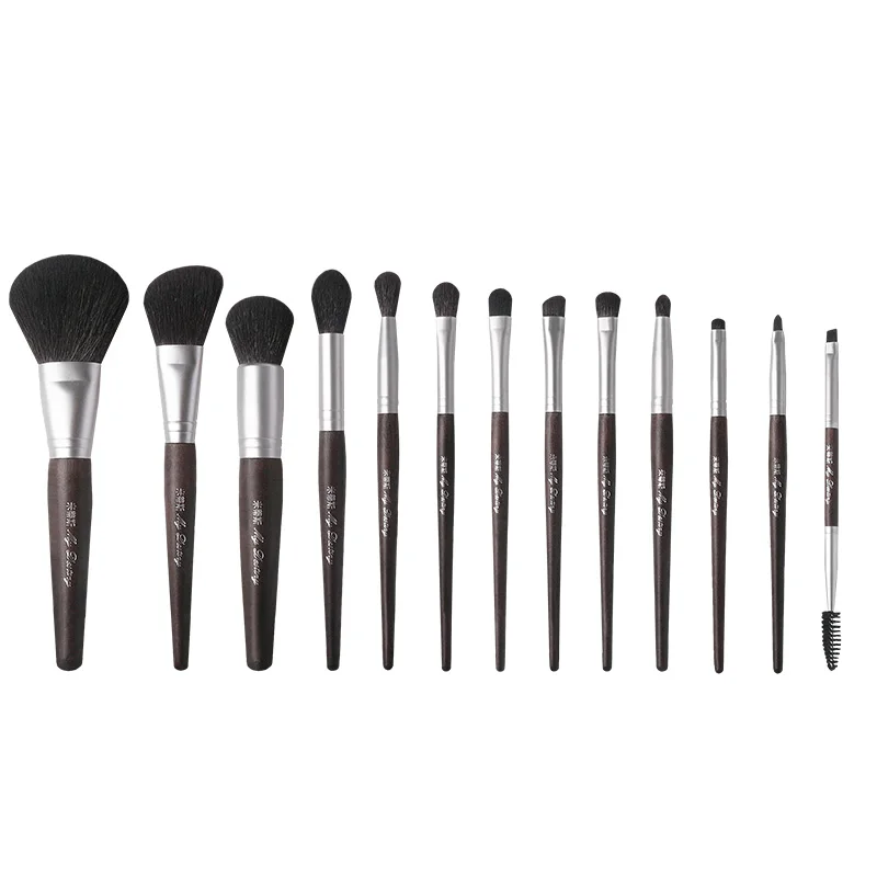 13pcs animal hair brushes set for foundation blush powder eyeshadow etc