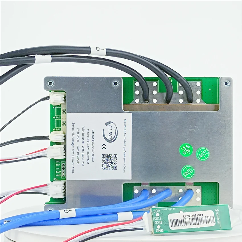 

4S 12V 60A 80A 100A 120A smart lifepo4 bms with UART communication port and bluetooth module