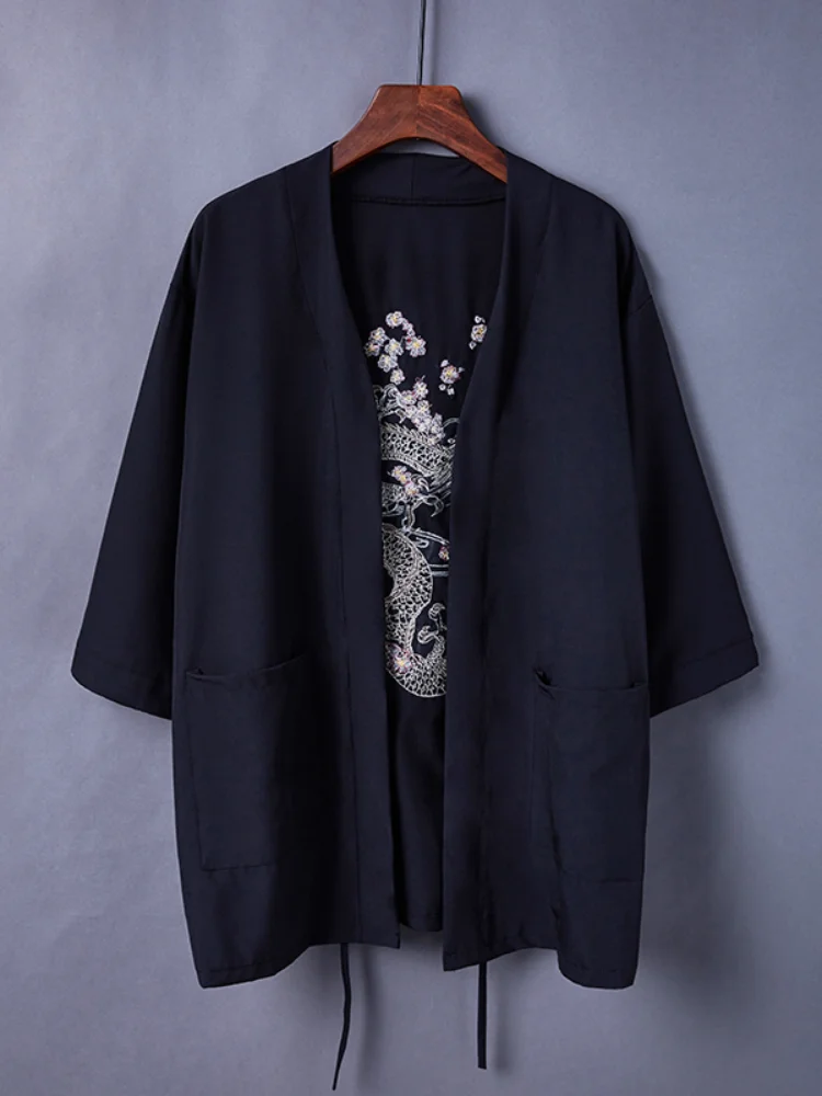 Свободный кардиган в стиле Харадзюку японское кимоно летняя блузка уличная