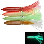 7 шт. 30 см светящиеся юбки для кальмара, мягкие пластиковые приманки-Осьминог для ловли рыбы, Троллинг, соленая вода, наживка для ловли тунца