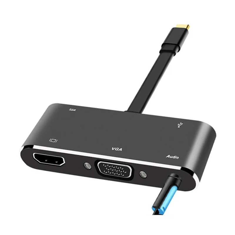 

USB-C HUB USB3.1 TYPE-C to HDMI/VGA/USB/PD converter laptop with HD monitor Adapter Cable 3840*2160@30HZ