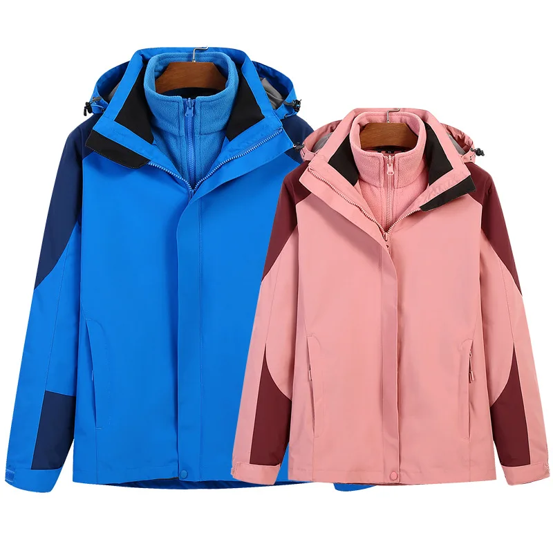 

3 в 1 дождь Водонепроницаемый пеший Туризм Softshell куртка для мужчин женщин ветровка кемпинг пальто походная тактическая охотничья одежда для ...