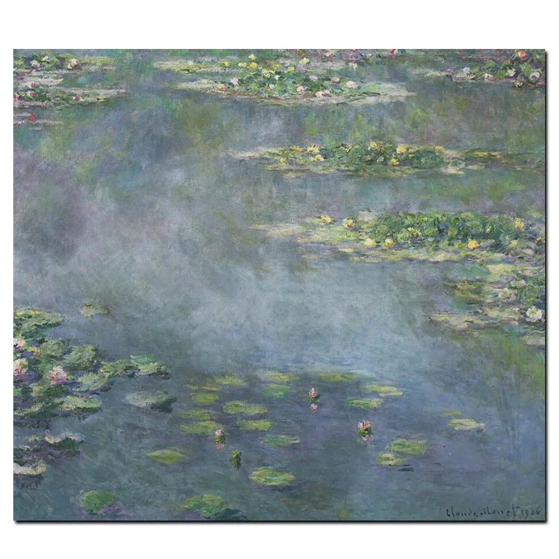 Картины маслом на холсте с изображением Кувшинок монета репродукции всемирно