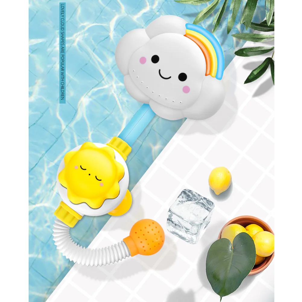 

Baby Bath Toys Cloud Spray Bathtub Showers Bathing Spouts Suckers Folding Spray Faucet Children Bath Toys Cute Shower Toys