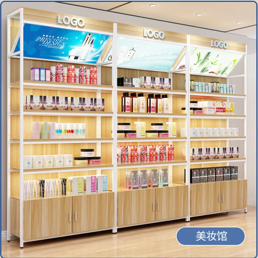

Cosmetics shelf skin care products display cabinet back cabinet mother and baby store container bag shoe rack