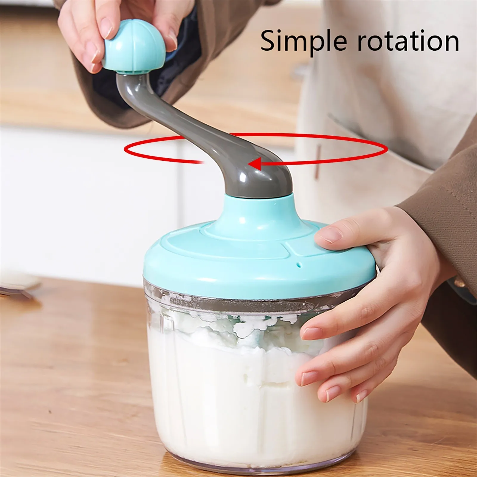 Manual Hand Beater Cream Stirring Cake Tool Four-axis Fast Foaming Stir Bar Plastic Handle Mixer Kitchen |