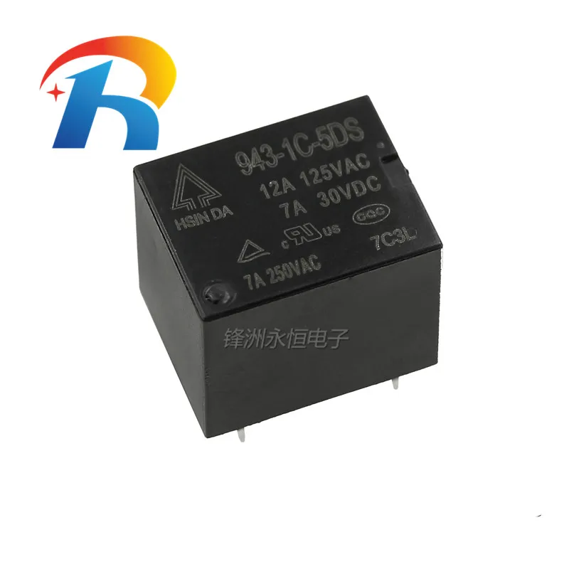 

Free shipping 10pcs new Relay 943-1C-5DS 943-1C-12DS 943-1C-24DS 125V 12A relay 5 pin relay 5V/12V/24VDC relay Sensitive