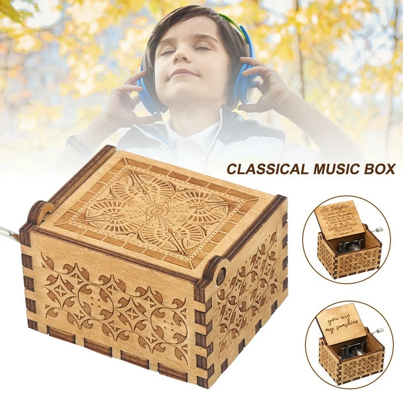 Деревянная музыкальная шкатулка для мамы и дочки-вы мой Солнечный свет