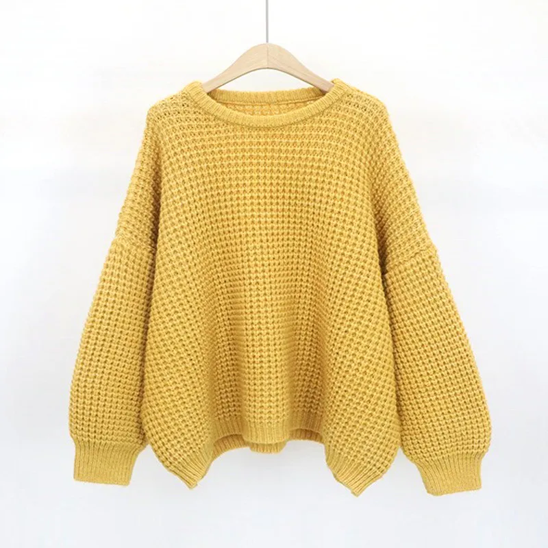 Женский трикотажный пуловер Artguy свободный свитер с круглым вырезом однотонный