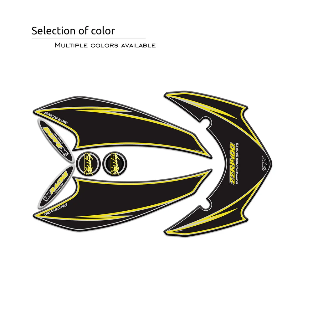 

Мотоциклетная 3D гелевая Передняя обтекатель наклейка края краска Защита от царапин наклейки для Kawasaki ZZR1400 2006 - 2011 zzr 1400