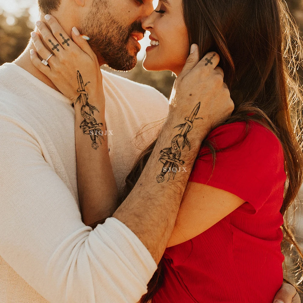 

Temporary tattoos sticker flower Tiger whale Waterproof body tattoos Small sticker tattoo for men women Hand neck 60*105mm