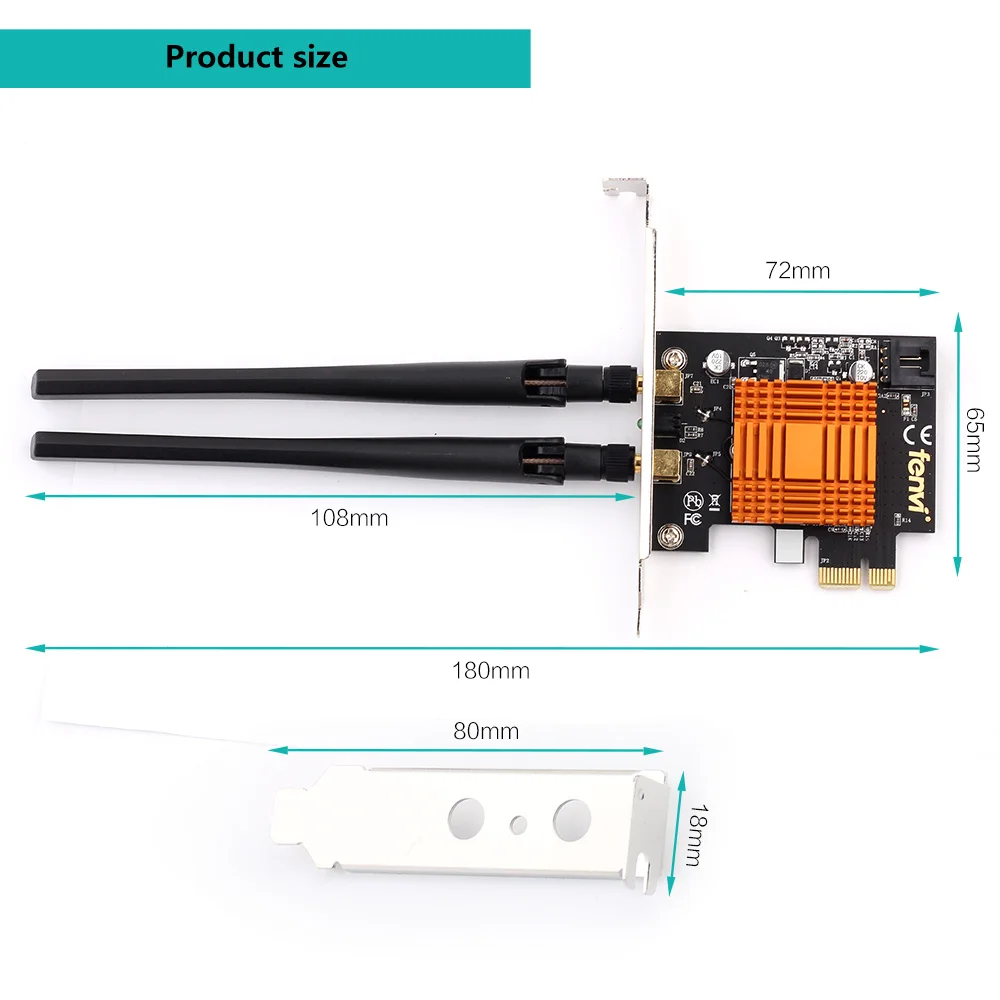 Двухдиапазонный беспроводной AC Настольный PCI-E Intel 9260AC 8260AC 802.11ac 2,4 г/5 ГГц WiFi Bluetooth PCI Express беспроводной WiFi адаптер