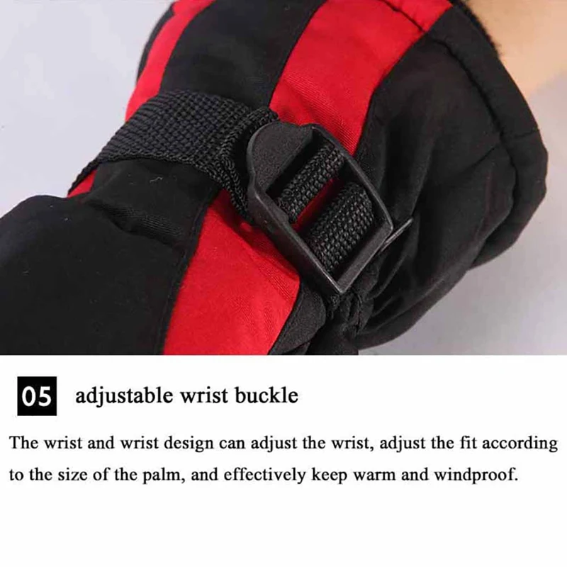 

Skiing Gloves Adult Full Finger Thicken Cold Resistant Waterproof Thermal Handwear Outdoor Cycling Motorcycle Windproof Gloves