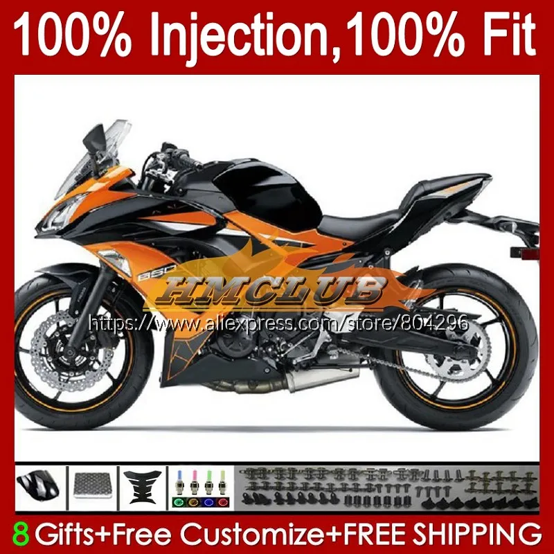 

Инжекционный комплект для KAWASAKI NINJA 650R 650 R ER6F 17 18 19 116No.14 ER6 светло-оранжевый F 17 ER 6F ER-6F 2017 2018 2019 OEM обтекатель