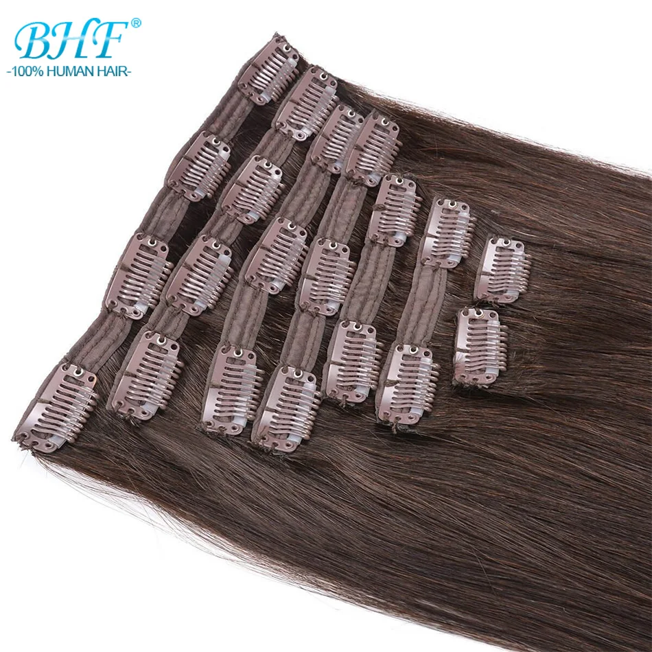 BHF Full Head Clip in Human Hair Extensions 160g to 280g Natural Human Hair Remy Hair Clip Ins
