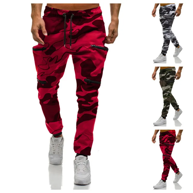 

Men's Trousers 2021 Spring and Summer New Fashion Trend Wild Fitness Multi-pocket Camouflage Printing Men's Sports Trousers