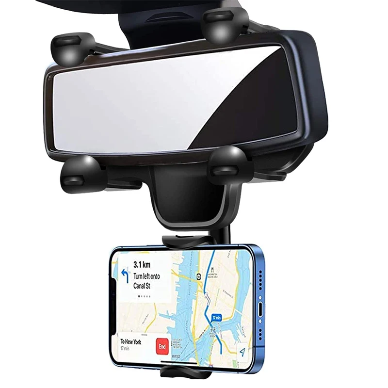 

Car Phone Holder Rearview Mirror Phone Holder Mount Universal Adjustable Smartphone Cradle for iPhone Samsung Galaxy Huawei